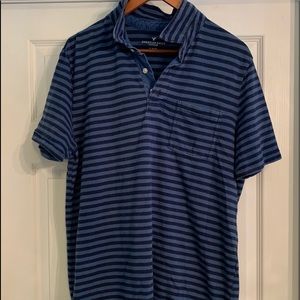 🌺XL Blue Striped Polo